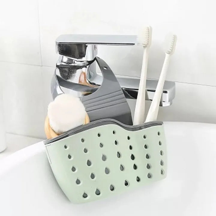 Double-Layer Sink Hanging Basket – Adjustable Sponge & Soap Drain Organizer