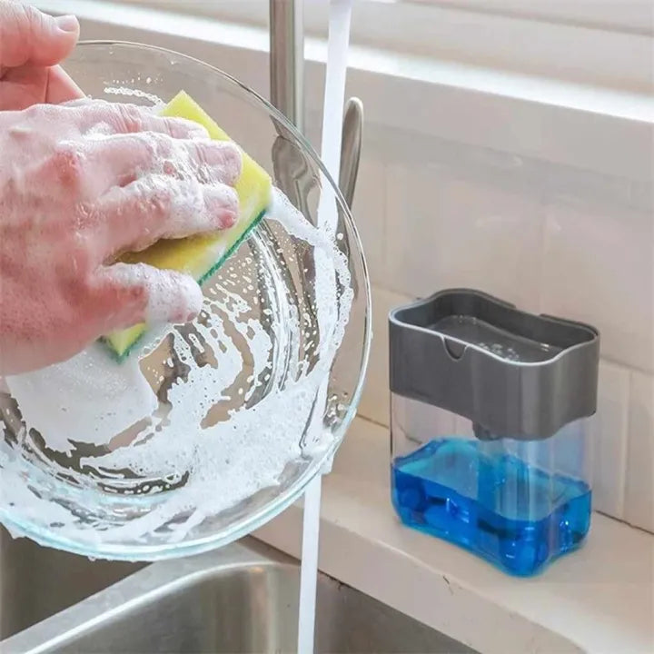 2-in-1 Dish Soap Dispenser & Sponge Caddy