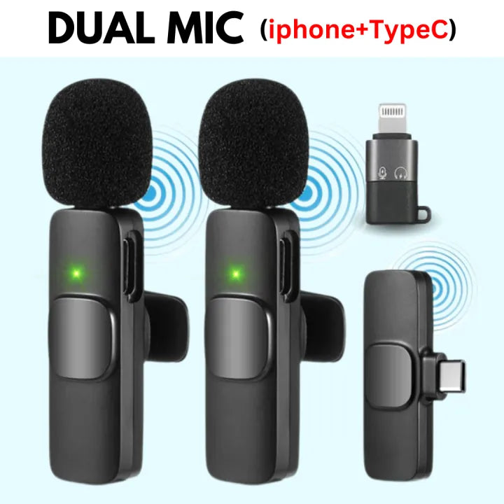 FunBug Dual Wireless Lavalier Microphone