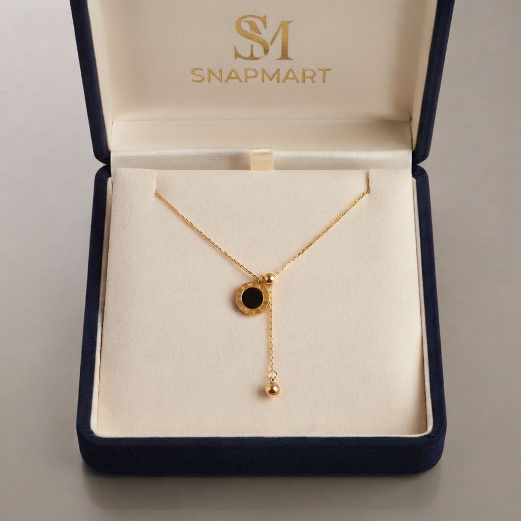 Roman Numeral Pendant Necklace - Adjustable and Double Sided
