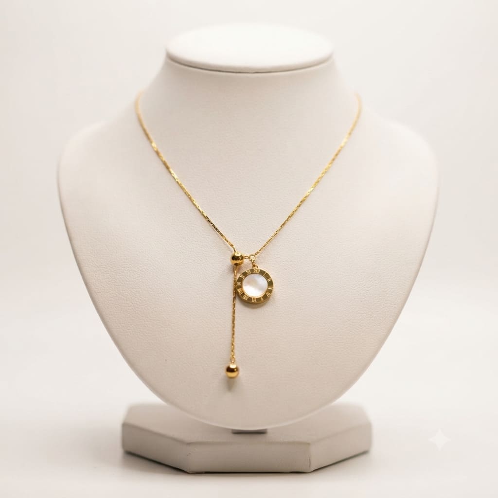 Roman Numeral Pendant Necklace - Adjustable and Double Sided