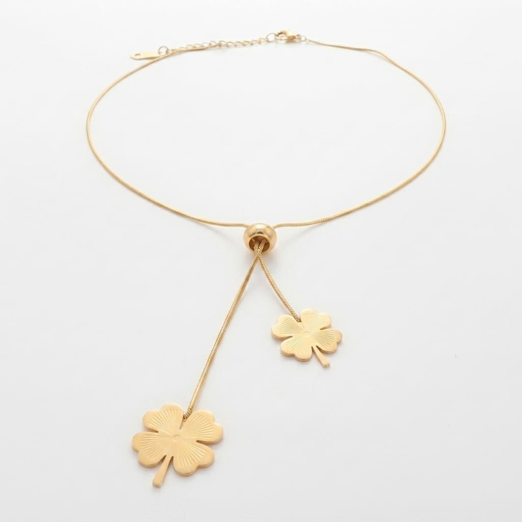 Clover Lariat Necklace | Adjustable