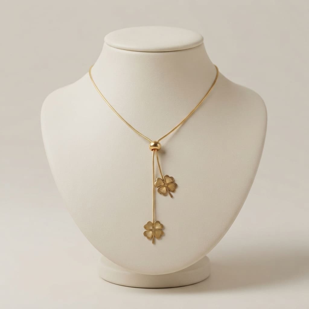 Clover Lariat Necklace | Adjustable