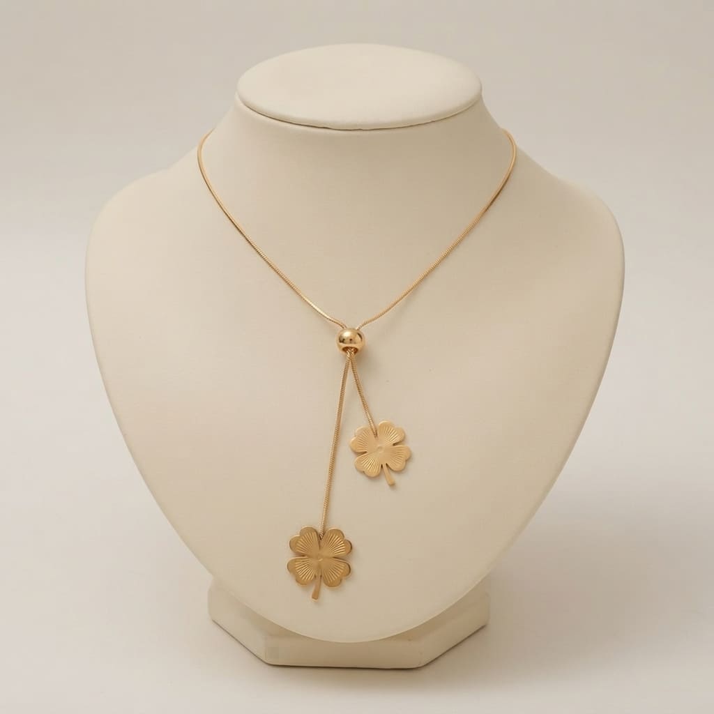 Clover Lariat Necklace | Adjustable
