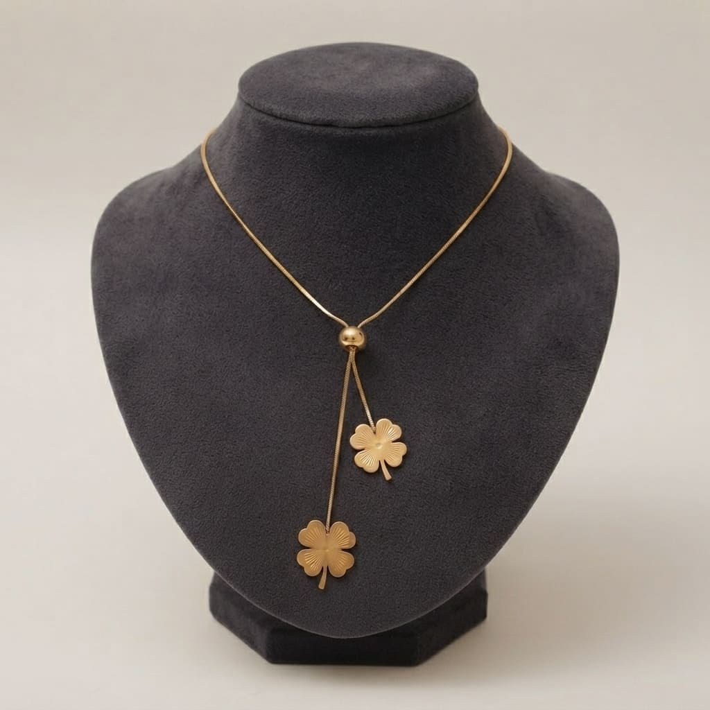 Clover Lariat Necklace | Adjustable