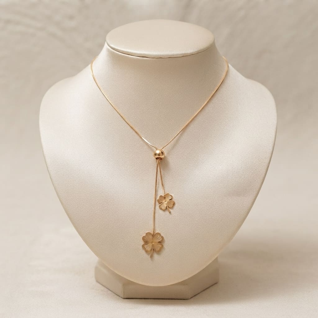 Clover Lariat Necklace | Adjustable
