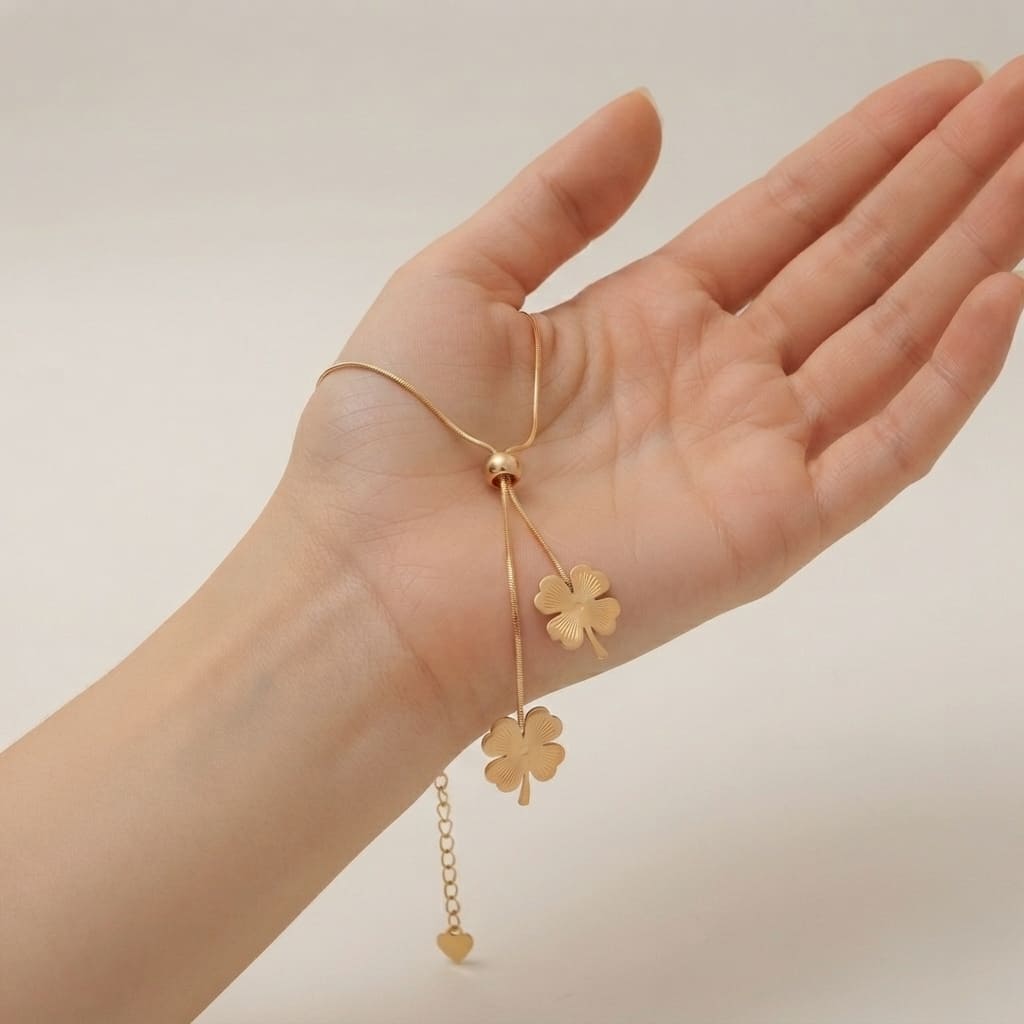 Clover Lariat Necklace | Adjustable