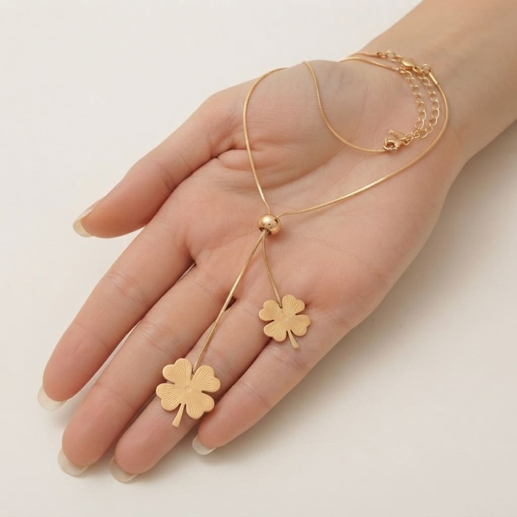 Clover Lariat Necklace | Adjustable