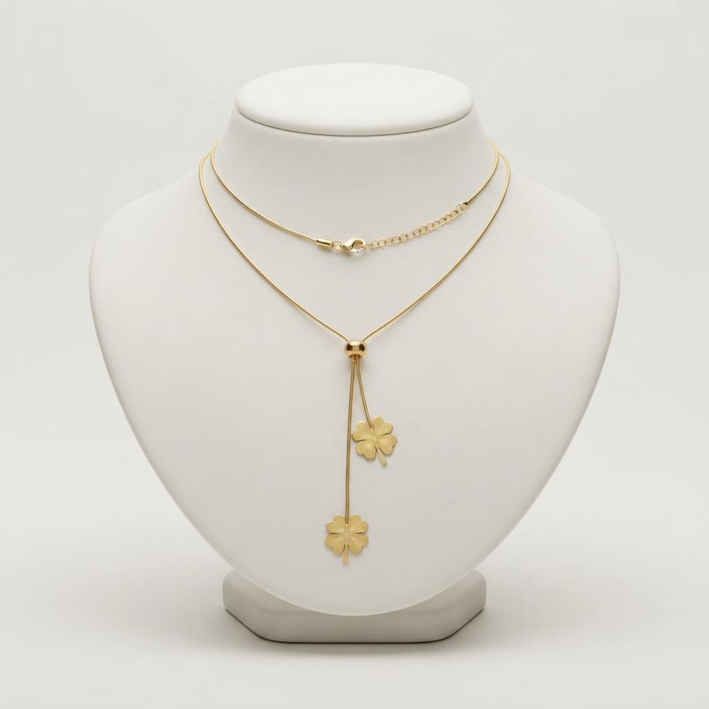 Clover Lariat Necklace | Adjustable
