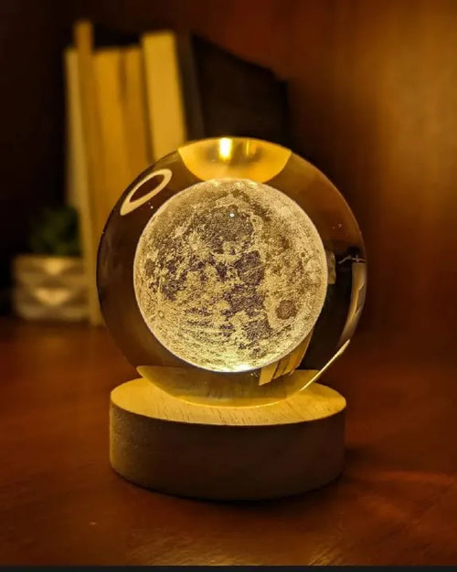 3D Crystal Ball Galaxy Night Light