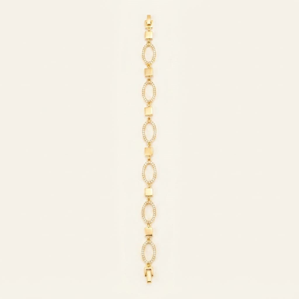 Elegant Stone Link Bracelet for Women