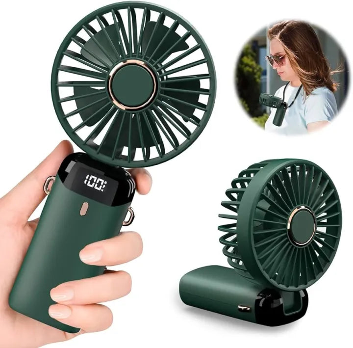 4-Speed Mini Digital Folding Fan