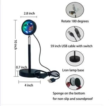 RGB Sunset Projector Lamp | 16-Color Remote Edition